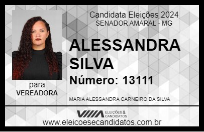 Candidato ALESSANDRA SILVA 2024 - SENADOR AMARAL - Eleições