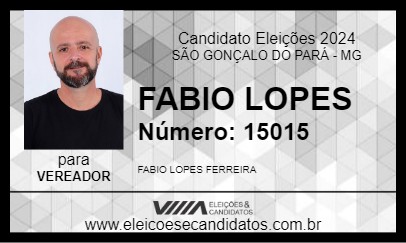 Candidato FABIO LOPES 2024 - SÃO GONÇALO DO PARÁ - Eleições