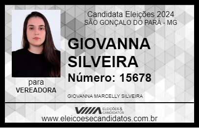 Candidato GIOVANNA SILVEIRA 2024 - SÃO GONÇALO DO PARÁ - Eleições