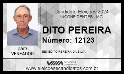 Candidato DITO PEREIRA 2024 - INCONFIDENTES - Eleições