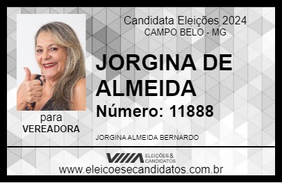 Candidato JORGINA DE ALMEIDA 2024 - CAMPO BELO - Eleições