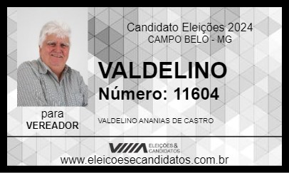 Candidato VALDELINO 2024 - CAMPO BELO - Eleições