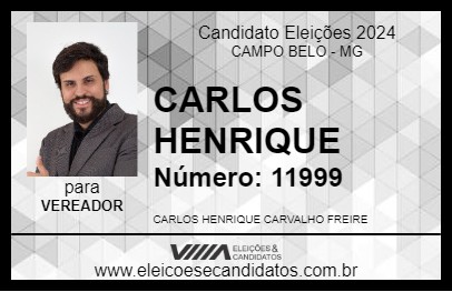 Candidato CARLOS HENRIQUE 2024 - CAMPO BELO - Eleições