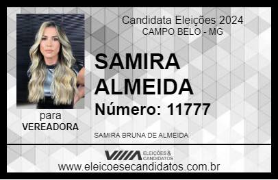 Candidato SAMIRA ALMEIDA 2024 - CAMPO BELO - Eleições