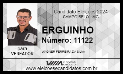 Candidato ERGUINHO 2024 - CAMPO BELO - Eleições