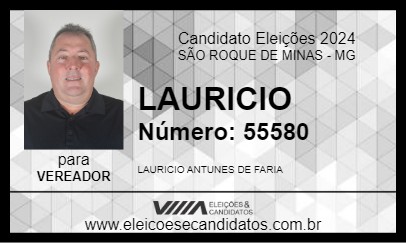 Candidato LAURICIO 2024 - SÃO ROQUE DE MINAS - Eleições