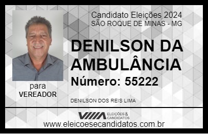 Candidato DENILSON DA AMBULÂNCIA 2024 - SÃO ROQUE DE MINAS - Eleições