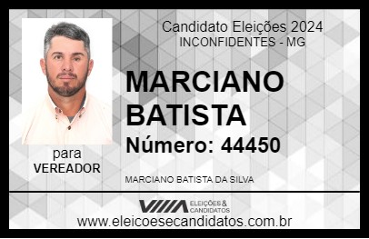 Candidato MARCIANO BATISTA 2024 - INCONFIDENTES - Eleições