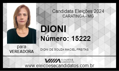 Candidato DIONI 2024 - CARATINGA - Eleições