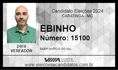 Candidato EBINHO 2024 - CARATINGA - Eleições