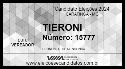 Candidato TIERONI 2024 - CARATINGA - Eleições