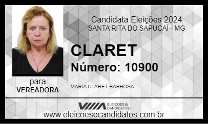 Candidato CLARET 2024 - SANTA RITA DO SAPUCAÍ - Eleições