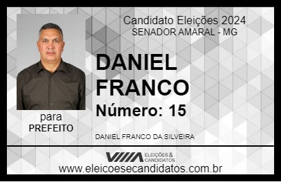 Candidato DANIEL FRANCO 2024 - SENADOR AMARAL - Eleições