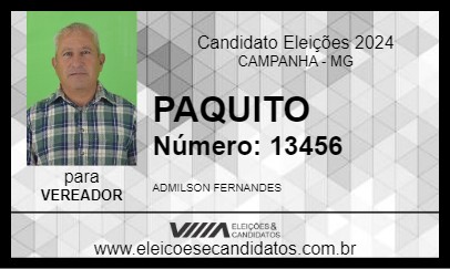 Candidato PAQUITO 2024 - CAMPANHA - Eleições