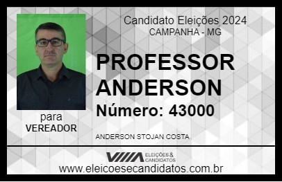 Candidato PROFESSOR ANDERSON 2024 - CAMPANHA - Eleições