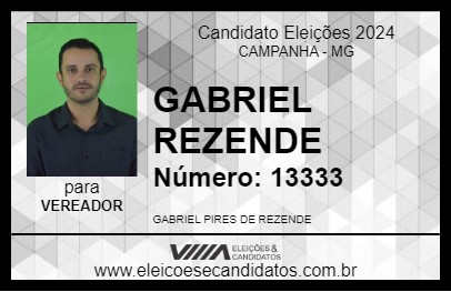 Candidato GABRIEL REZENDE 2024 - CAMPANHA - Eleições