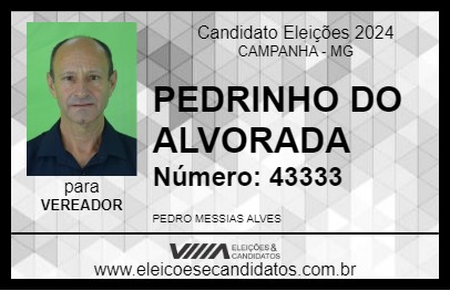 Candidato PEDRINHO DO ALVORADA 2024 - CAMPANHA - Eleições