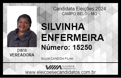 Candidato SILVINHA ENFERMEIRA 2024 - CAMPO BELO - Eleições