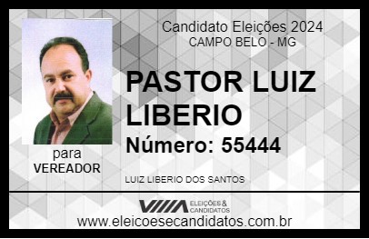 Candidato PASTOR LUIZ LIBERIO 2024 - CAMPO BELO - Eleições