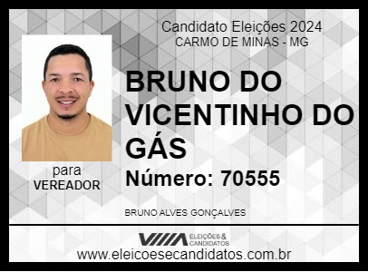 Candidato BRUNO DO VICENTINHO DO GÁS 2024 - CARMO DE MINAS - Eleições