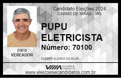 Candidato PUPU ELETRICISTA 2024 - CARMO DE MINAS - Eleições