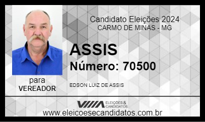 Candidato ASSIS 2024 - CARMO DE MINAS - Eleições