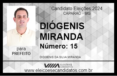 Candidato DIÓGENIS MIRANDA 2024 - CAPARAÓ - Eleições