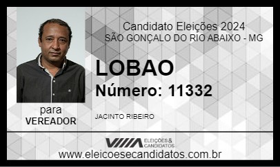 Candidato LOBAO 2024 - SÃO GONÇALO DO RIO ABAIXO - Eleições