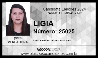 Candidato LIGIA 2024 - CARMO DE MINAS - Eleições