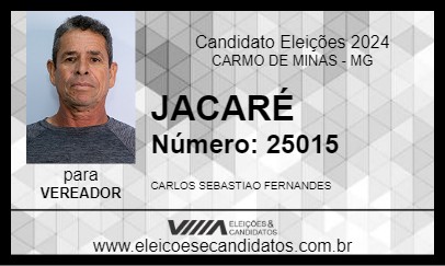 Candidato JACARÉ 2024 - CARMO DE MINAS - Eleições