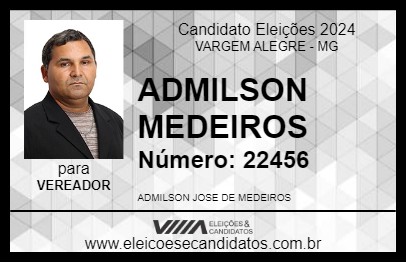 Candidato ADMILSON MEDEIROS 2024 - VARGEM ALEGRE - Eleições