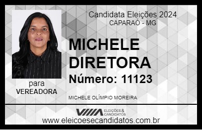 Candidato MICHELE DIRETORA 2024 - CAPARAÓ - Eleições