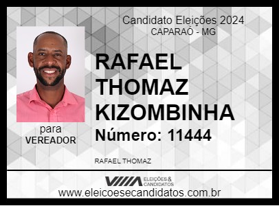 Candidato RAFAEL THOMAZ KIZOMBINHA 2024 - CAPARAÓ - Eleições