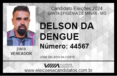 Candidato DELSON DA DENGUE 2024 - SANTA EFIGÊNIA DE MINAS - Eleições