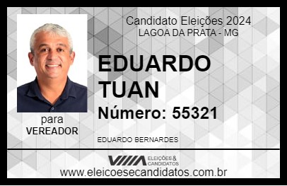 Candidato EDUARDO TUAN 2024 - LAGOA DA PRATA - Eleições