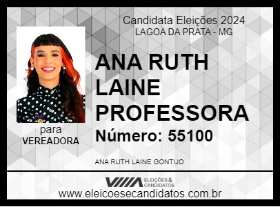 Candidato ANA RUTH LAINE PROFESSORA 2024 - LAGOA DA PRATA - Eleições