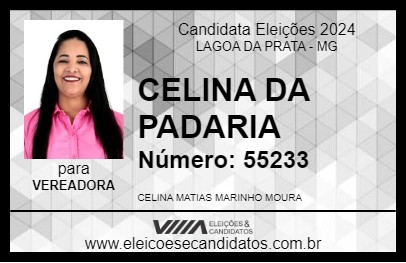 Candidato CELINA DA PADARIA 2024 - LAGOA DA PRATA - Eleições