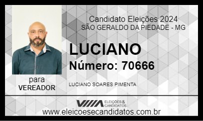 Candidato LUCIANO 2024 - SÃO GERALDO DA PIEDADE - Eleições