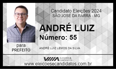 Candidato ANDRÉ LUIZ 2024 - SÃO JOSÉ DA BARRA - Eleições