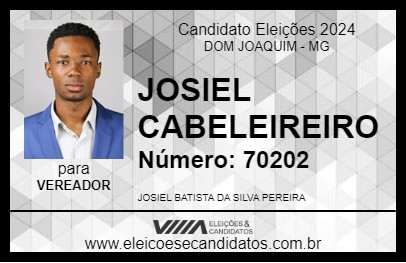 Candidato JOSIEL CABELEIREIRO 2024 - DOM JOAQUIM - Eleições