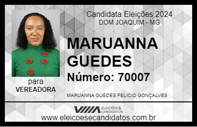 Candidato MARUANNA GUEDES 2024 - DOM JOAQUIM - Eleições