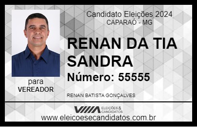 Candidato RENAN DA TIA SANDRA 2024 - CAPARAÓ - Eleições