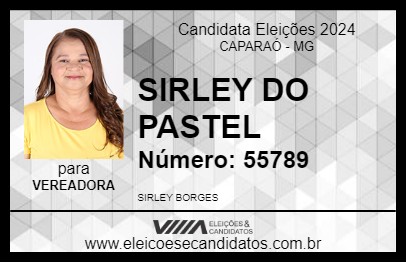 Candidato SIRLEY DO PASTEL 2024 - CAPARAÓ - Eleições