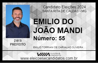 Candidato EMILIO DO JOÃO MANDI 2024 - SANTA RITA DE CALDAS - Eleições