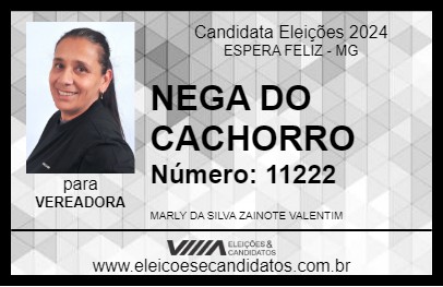 Candidato NEGA DO CACHORRO 2024 - ESPERA FELIZ - Eleições