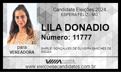 Candidato LILA DONADIO 2024 - ESPERA FELIZ - Eleições