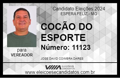 Candidato COCÃO DO ESPORTE 2024 - ESPERA FELIZ - Eleições