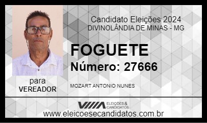 Candidato FOGUETE 2024 - DIVINOLÂNDIA DE MINAS - Eleições