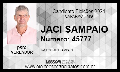 Candidato JACI SAMPAIO 2024 - CAPARAÓ - Eleições