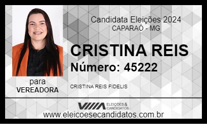 Candidato CRISTINA REIS 2024 - CAPARAÓ - Eleições